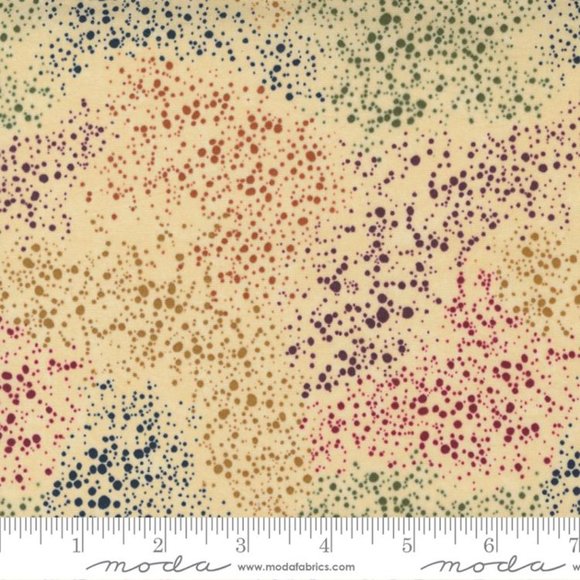 MODA 108 inch wide Kansas Troubles Splatter Texture Beige Multi Color 3 Yards - Picture 1 of 1